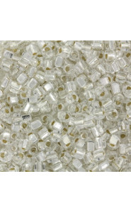 Miyuki triangle beads 8/0 Silver lined crystal TR8-1101